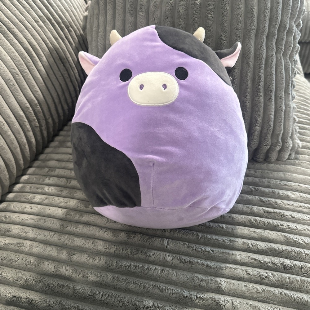 Squishmallows Spring Farm Squad Alexie the Purple and Black Bull 14" Inches